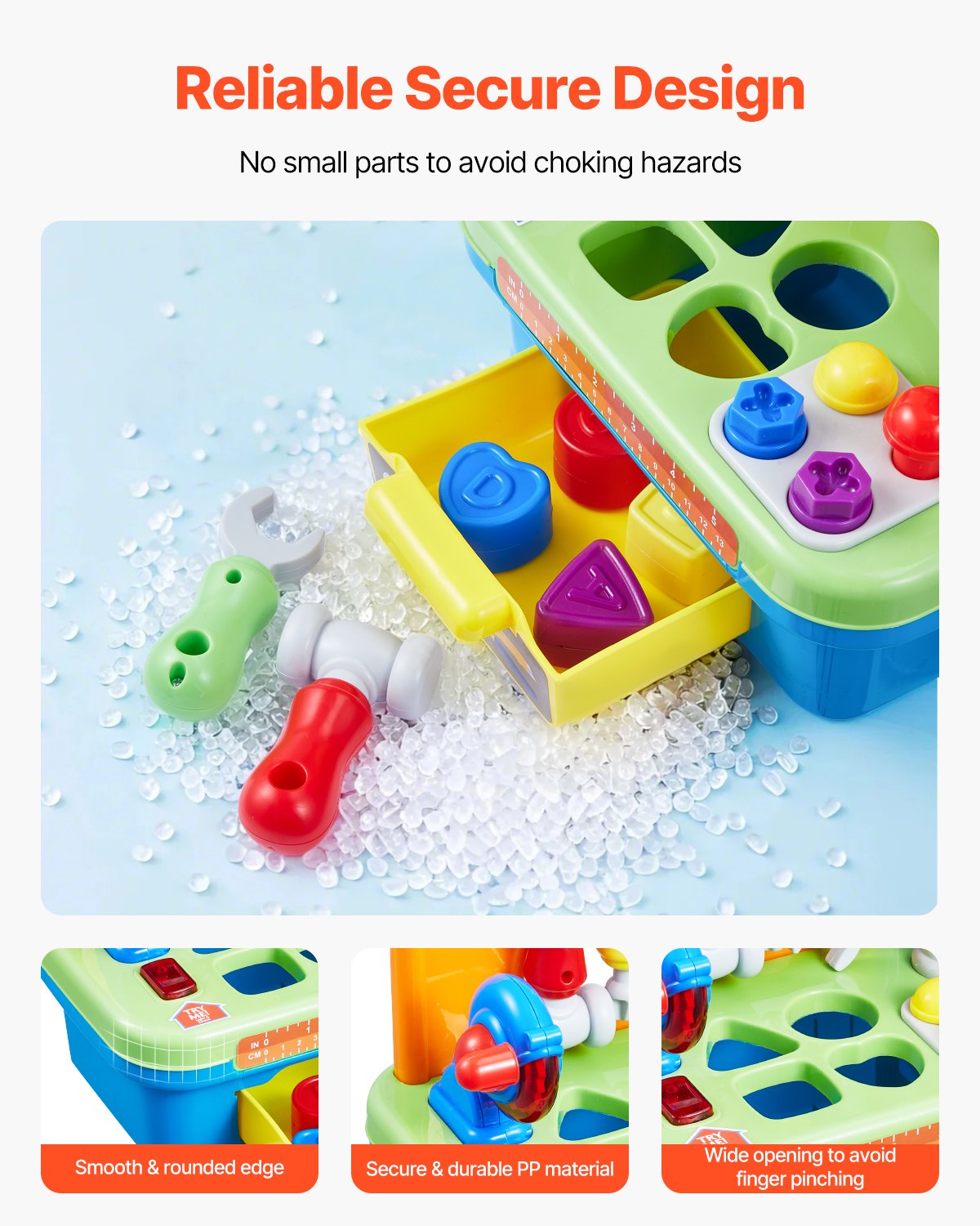 VEVOR Musical Workbench for Toddler 2 Years+ Toy Musical Learning Workbench