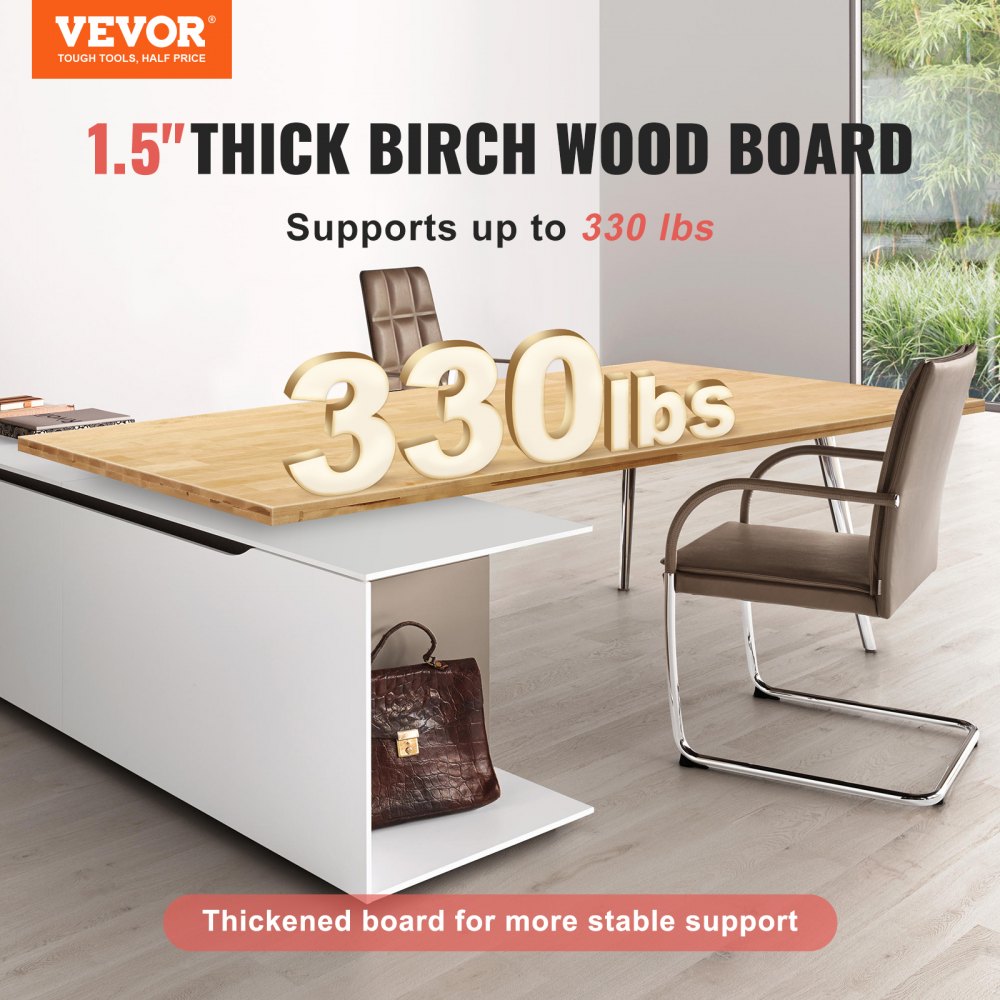 VEVOR Wood Table Top, 47.2