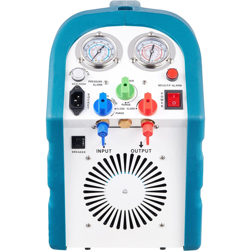 VEVOR 1/2HP Refrigerant Recovery Machine Portable 115V AC Refrigerant Recycling Machine Automotive HVAC 558psi Refrigerant Recovery Unit Air Conditioning Repair Tool (115V)