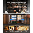 Back Bar Cooler – 7.4 Cu. Ft Commercial Beverage Refrigerator with Dual Glass Doors