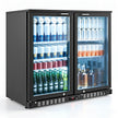 Back Bar Cooler – 7.4 Cu. Ft Commercial Beverage Refrigerator with Dual Glass Doors