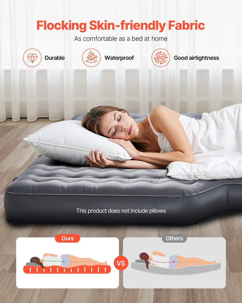 VEVOR Car Air Mattress Inflatable Car Camping Travel Sleeping Bed SUV MPV Sedan