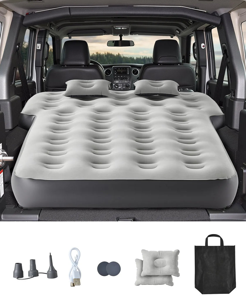 VEVOR Car Air Mattress Inflatable Car Camping Travel Sleeping Bed Built in Pump