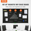 VEVOR Black Board, 70 x 40 inch Large Chalkboard with Aluminum Frame, Black Boards Dry Erase Includes 1 Magnetic Erase & 3 Dry Erase Markers, Black Surface, for Office Home and School
