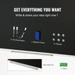 VEVOR Black Board, 70 x 40 inch Large Chalkboard with Aluminum Frame, Black Boards Dry Erase Includes 1 Magnetic Erase & 3 Dry Erase Markers, Black Surface, for Office Home and School