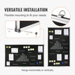 VEVOR Black Board, 70 x 40 inch Large Chalkboard with Aluminum Frame, Black Boards Dry Erase Includes 1 Magnetic Erase & 3 Dry Erase Markers, Black Surface, for Office Home and School