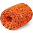VEVOR Double Braided Polyester Rope, 3/4 in x 220 ft, 24 Strands, 20000 LBS Breaking Strength Outdoor Climbing Rope, Arborist Rigging Rope for Rock Hiking Camping Swing Rappelling Rescue, Orange/Black