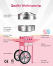 VEVOR Commercial Cotton Candy Machine with Cart Sugar Floss Maker 1000W Party