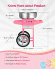 VEVOR Commercial Cotton Candy Machine with Cart Sugar Floss Maker 1000W Party