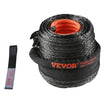 VEVOR Synthetic Winch Rope, 3/8 Inch x 100 Feet 26,500 lbs Synthetic Winch Line Cable Rope with Protective Sleeve + Forged Winch Hook + Pull Strap, Universal Fit for SUV, Large Off-Road Vehicle, Truck