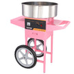 VEVOR Electric Cotton Candy Machine with Cart, 1000W Commercial Floss Maker with Stainless Steel Bowl, Sugar Scoop and Drawer, Perfect for Home, Kids Birthday, Family Party, Pink