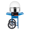 VEVOR Electric Cotton Candy Machine with Cart, 1000W Commercial Candy Floss Maker with Cover, Stainless Steel Bowl, Sugar Scoop and Drawer, Perfect for Home, Kids Birthday, Family Party, Blue