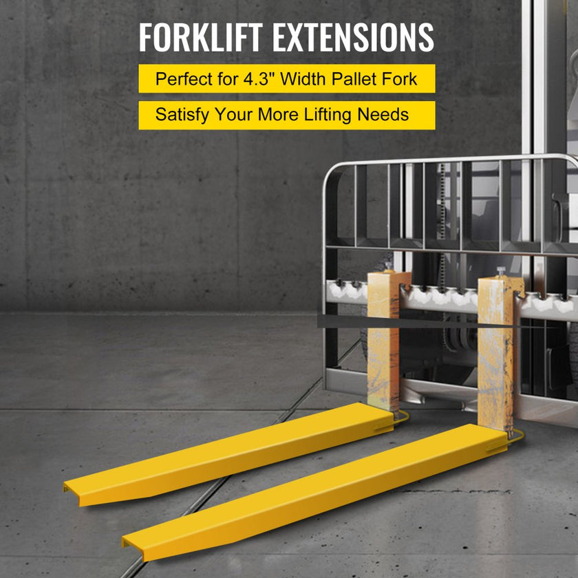 VEVOR Pallet Forks Extensions Steel Pallet Forks 60 x 4.5 Inch Heavy Duty Pallet Forks 152cm Length Forks Extensions for Forklift Lift Truck(60 x 4.5 Inch)