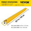 VEVOR Pallet Forks Extensions Steel Pallet Forks 60 x 4.5 Inch Heavy Duty Pallet Forks 152cm Length Forks Extensions for Forklift Lift Truck(60 x 4.5 Inch)