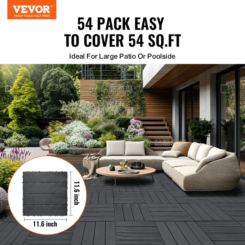 VEVOR Interlocking Deck Tiles 54 Pack 12