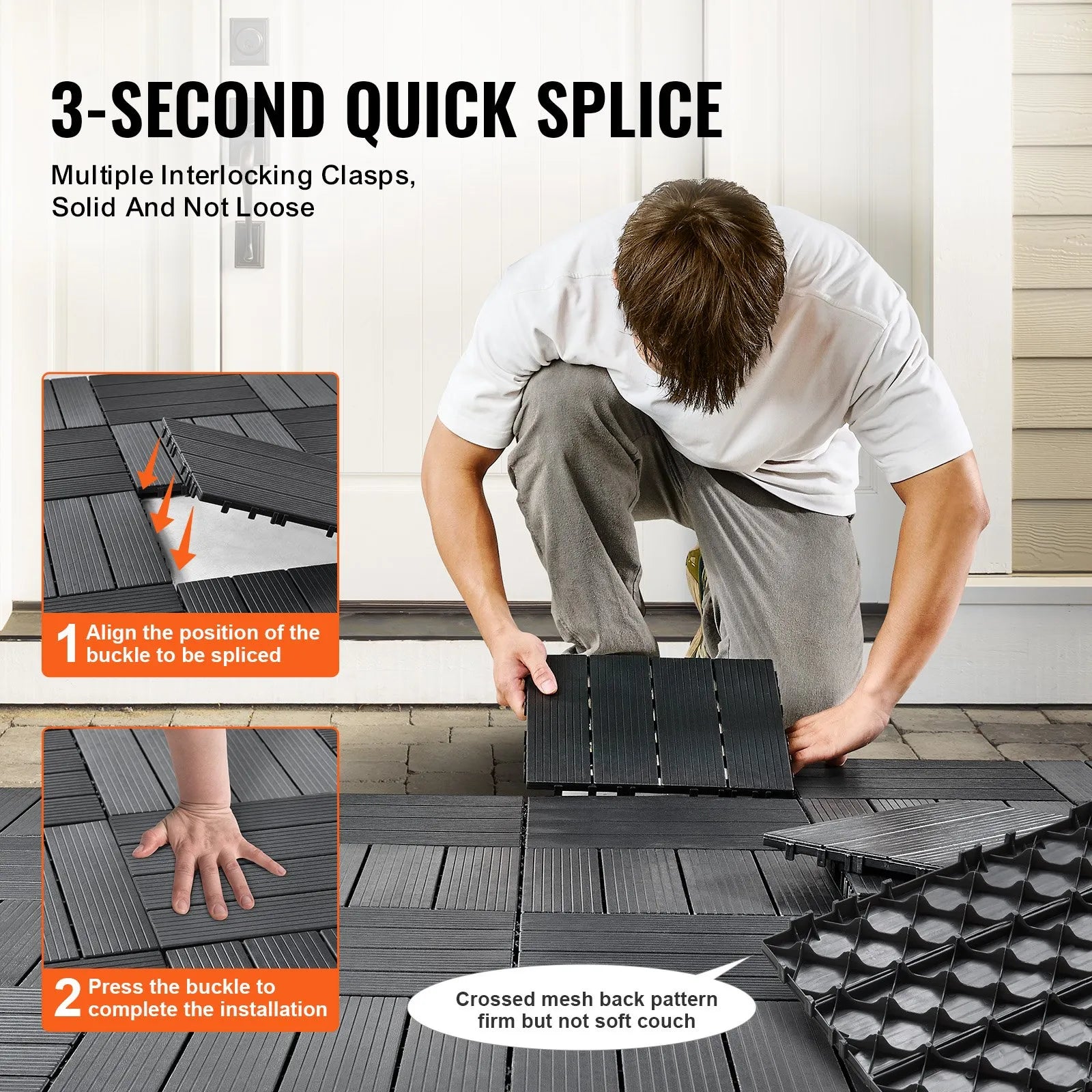 VEVOR Interlocking Deck Tiles 54 Pack 12