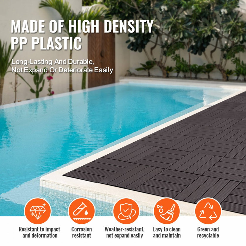 VEVOR Interlocking Deck Tiles 10 Pack 12