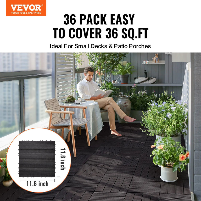 VEVOR Interlocking Deck Tiles 36 Pack 12