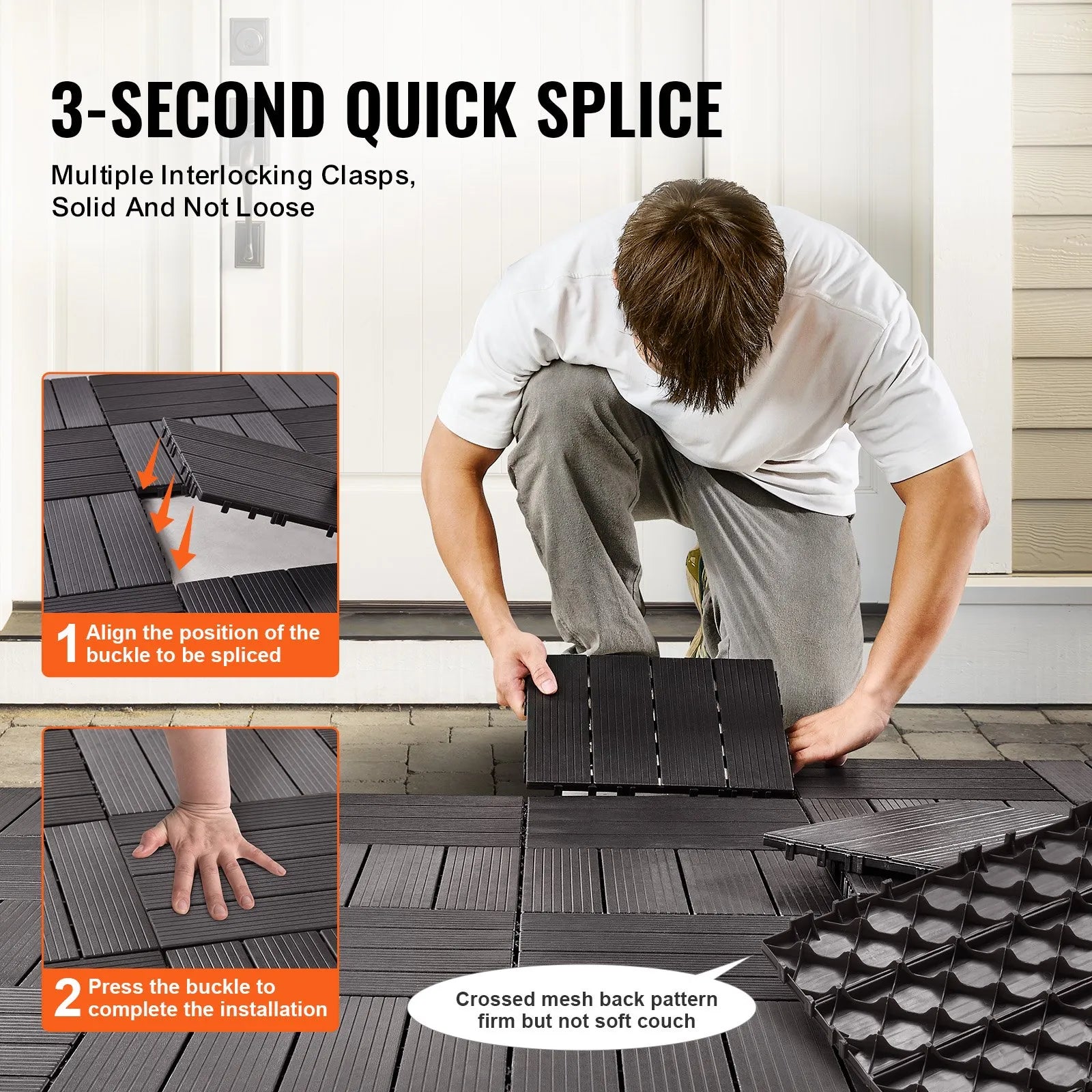 VEVOR Interlocking Deck Tiles 36 Pack 12