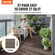 VEVOR Interlocking Deck Tiles Plastic Wood 27 Pack 12
