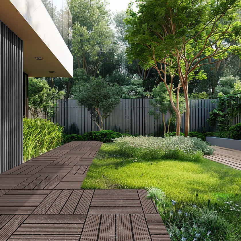 VEVOR Interlocking Deck Tiles Plastic Wood 27 Pack 12