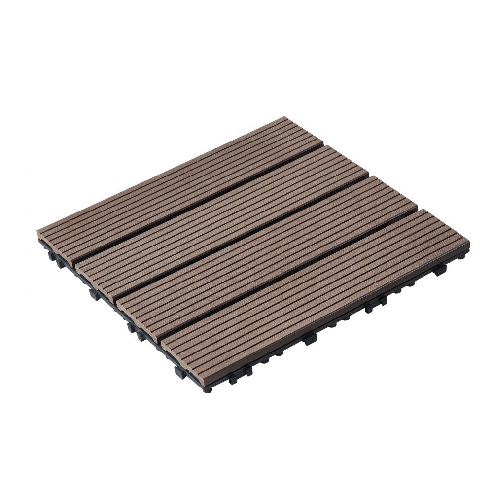 VEVOR Interlocking Deck Tiles Plastic Wood 10 Pack 12
