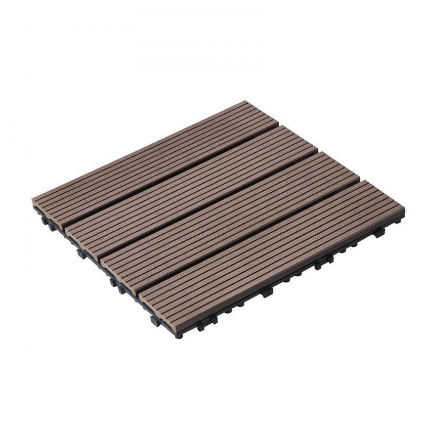 VEVOR Interlocking Deck Tiles Plastic Wood 10 Pack 12