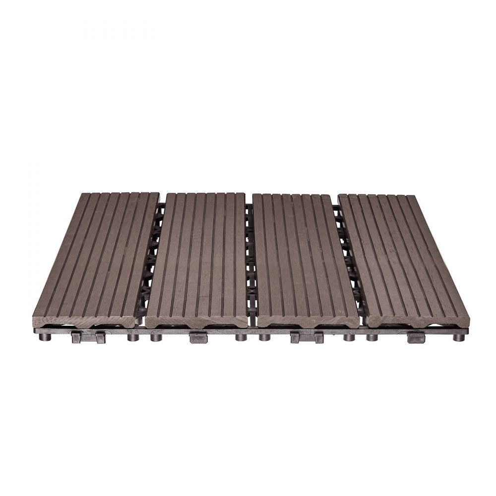 VEVOR Interlocking Deck Tiles Plastic Wood 10 Pack 12