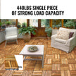 VEVOR Interlocking Deck Tiles Solid Wood 10 Pack 12