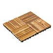 VEVOR Interlocking Deck Tiles Solid Wood 10 Pack 12