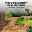VEVOR Interlocking Deck Tiles Solid Wood 27 Pack 12
