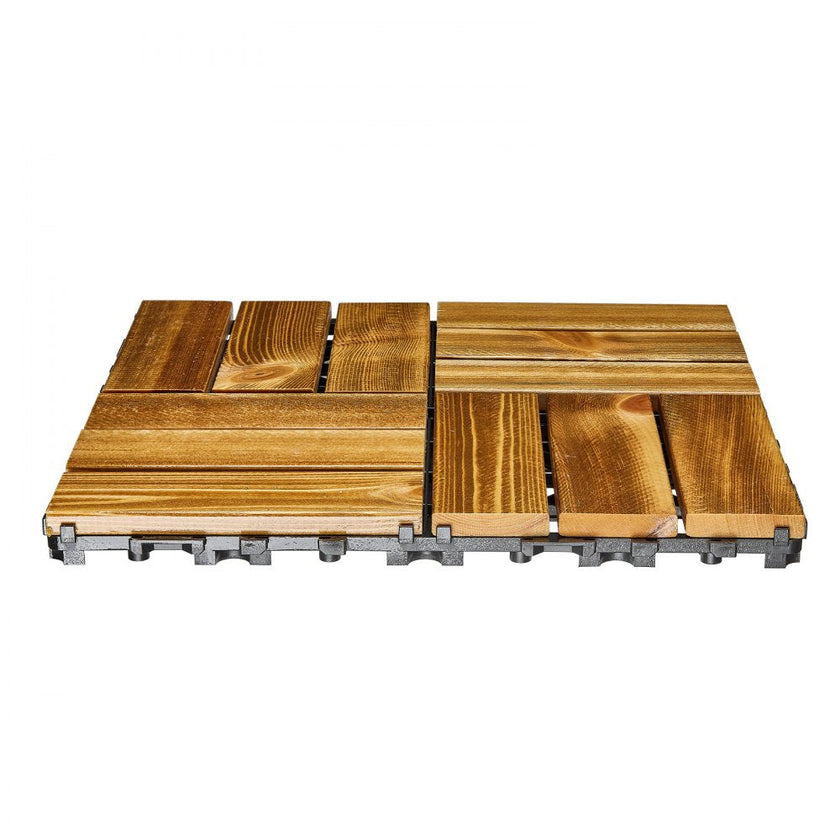 VEVOR Interlocking Deck Tiles Solid Wood 27 Pack 12