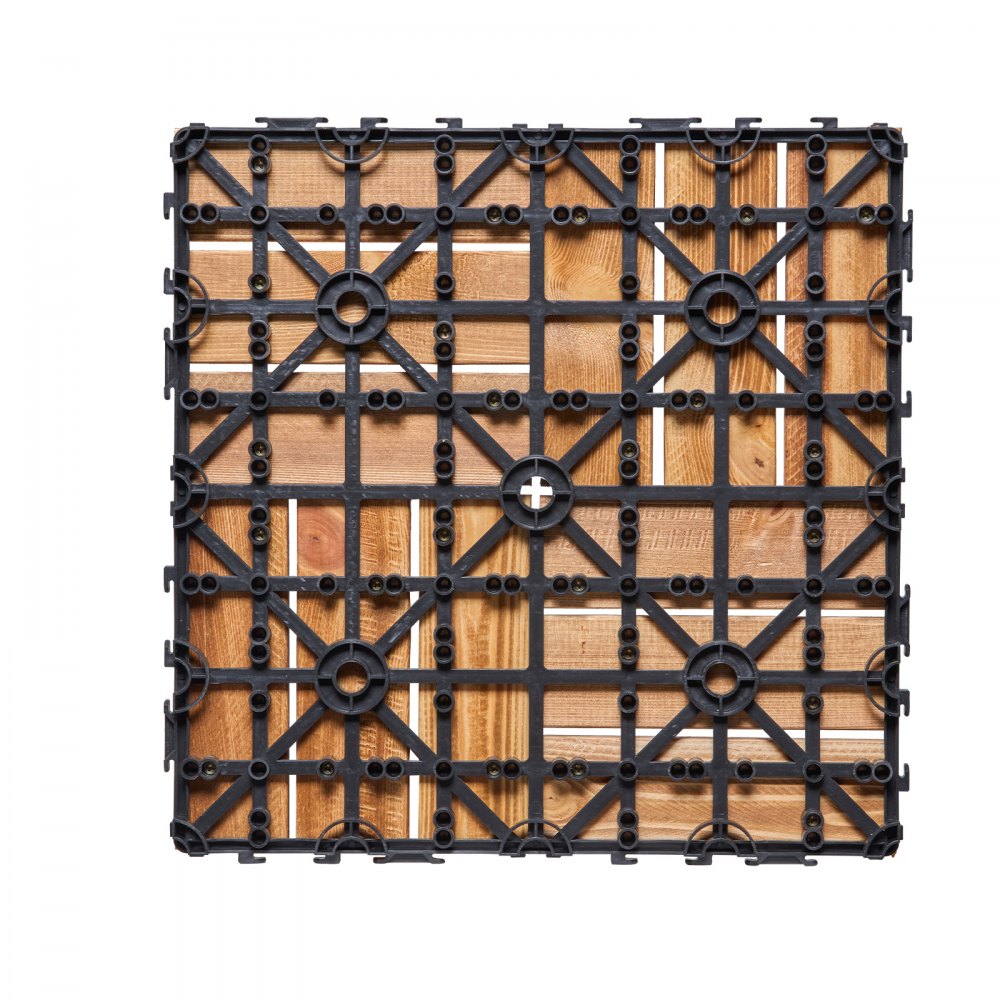 VEVOR Interlocking Deck Tiles Solid Wood 27 Pack 12
