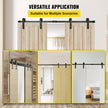 VEVOR Sliding Barn Door Hardware Kit, 10FT Barn Door Kit, 330LBS Load-Bearing Double Barn Door Hardware Kit, Carbon Steel Barn Door Track, Darn Door for 1.37-1.77\
