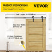 VEVOR Sliding Barn Door Hardware Kit, 10FT Barn Door Kit, 330LBS Load-Bearing Double Barn Door Hardware Kit, Carbon Steel Barn Door Track, Darn Door for 1.37-1.77\