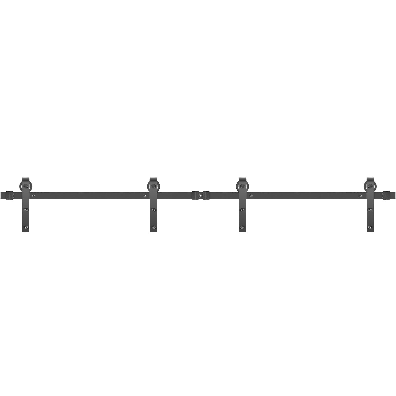 VEVOR Sliding Barn Door Hardware Kit, 10FT Barn Door Kit, 330LBS Load-Bearing Double Barn Door Hardware Kit, Carbon Steel Barn Door Track, Darn Door for 1.37-1.77\