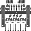 VEVOR Sliding Barn Door Hardware Kit, 11FT Barn Door Kit, 330LBS Load-Bearing Double Barn Door Hardware Kit, Carbon Steel Barn Door Track, Darn Door for 1.37-1.77\