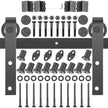 VEVOR Sliding Barn Door Hardware Kit, 13FT Barn Door Kit, 330LBS Load-Bearing Double Barn Door Hardware Kit, Carbon Steel Barn Door Track, Darn Door for 1.37-1.77\