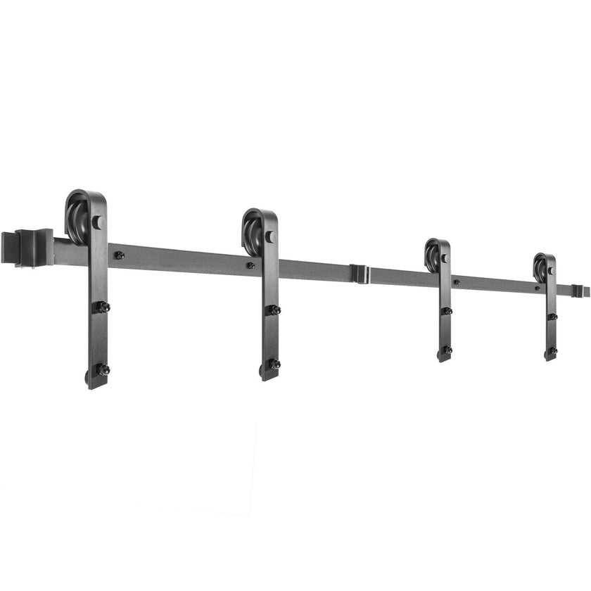 VEVOR Sliding Barn Door Hardware Kit, 16FT Barn Door Kit, 330LBS Load-Bearing Double Barn Door Hardware Kit, Carbon Steel Barn Door Track, Darn Door for 1.37-1.77\