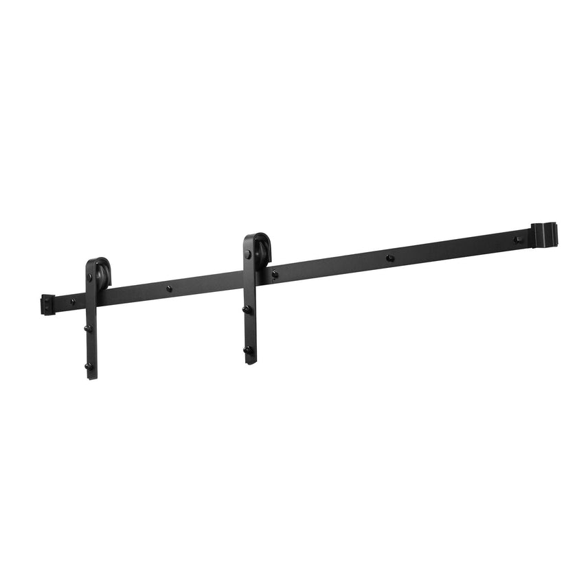 VEVOR 6FT Sliding Barn Door Hardware Kit for Single Sliding Barn Door Black