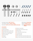 VEVOR 6.6FT Sliding Barn Door Hardware Kit for Single Sliding Barn Door Silver