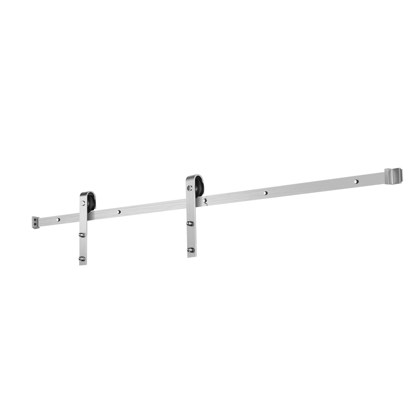 VEVOR 6.6FT Sliding Barn Door Hardware Kit for Single Sliding Barn Door Silver