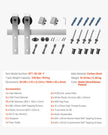 VEVOR 5FT Sliding Barn Door Hardware Kit for Single Sliding Barn Door Silver