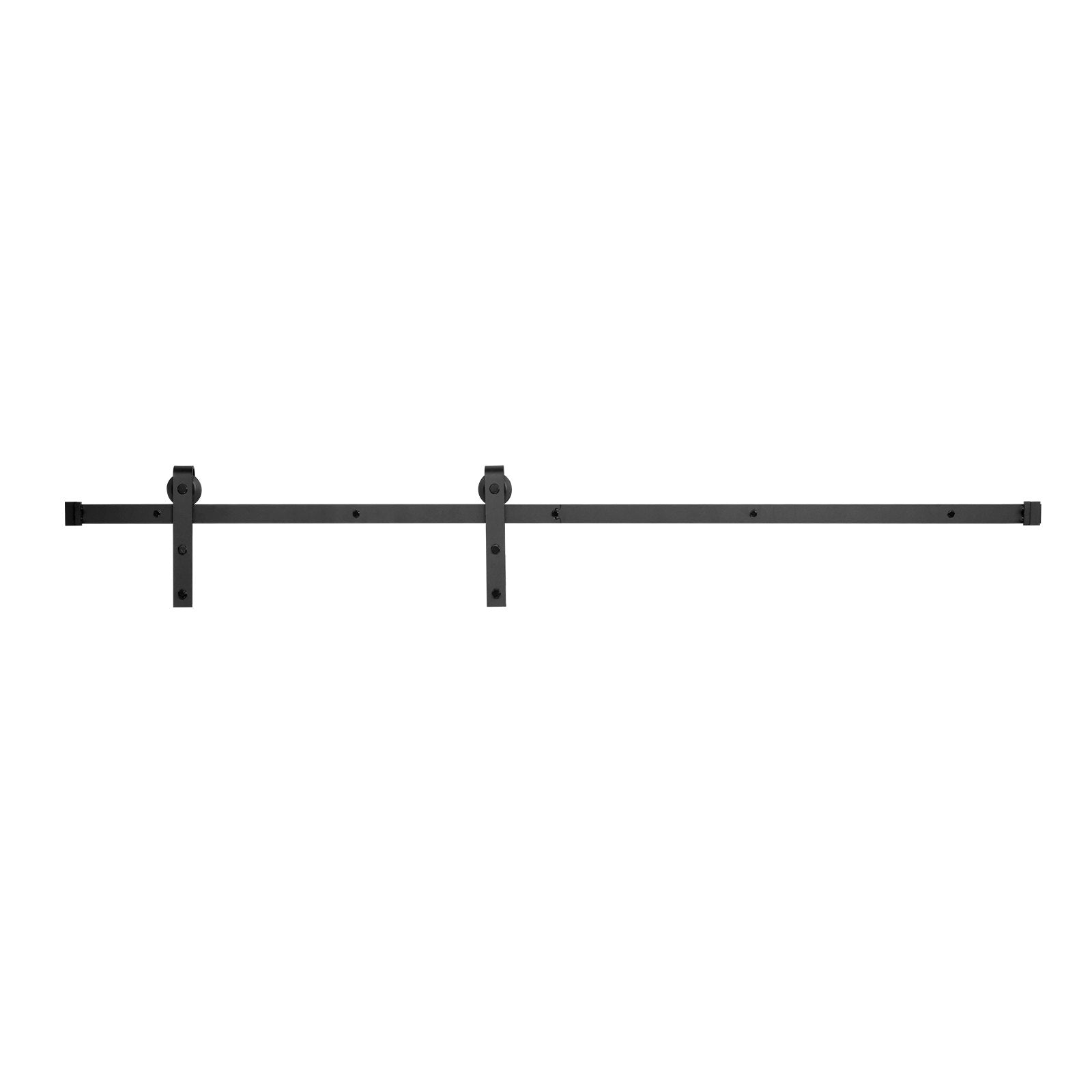 VEVOR 6.6FT Sliding Barn Door Hardware Kit for Single Sliding Barn Door Black