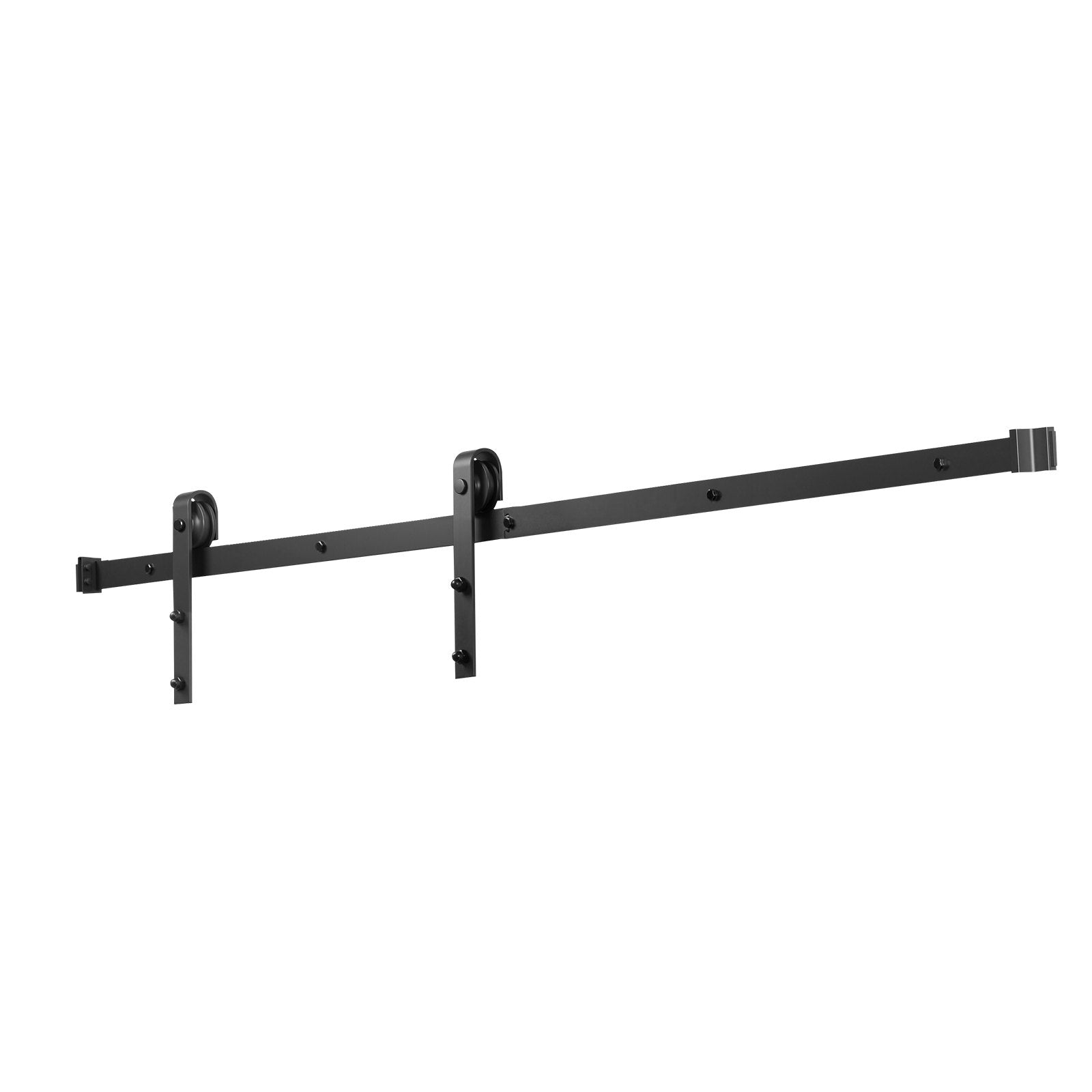 VEVOR 6.6FT Sliding Barn Door Hardware Kit for Single Sliding Barn Door Black