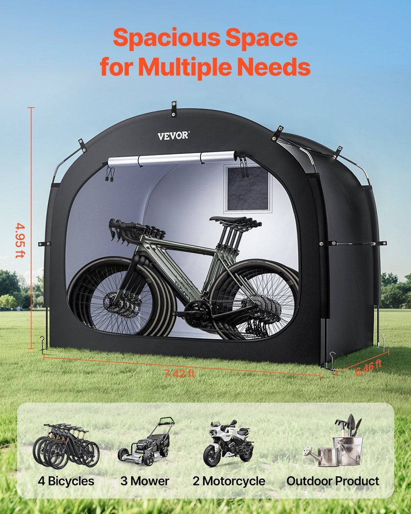 VEVOR Outdoor Bike Storage Tent Spacious Waterproof Bike Tent for 4 to 5 Bikes