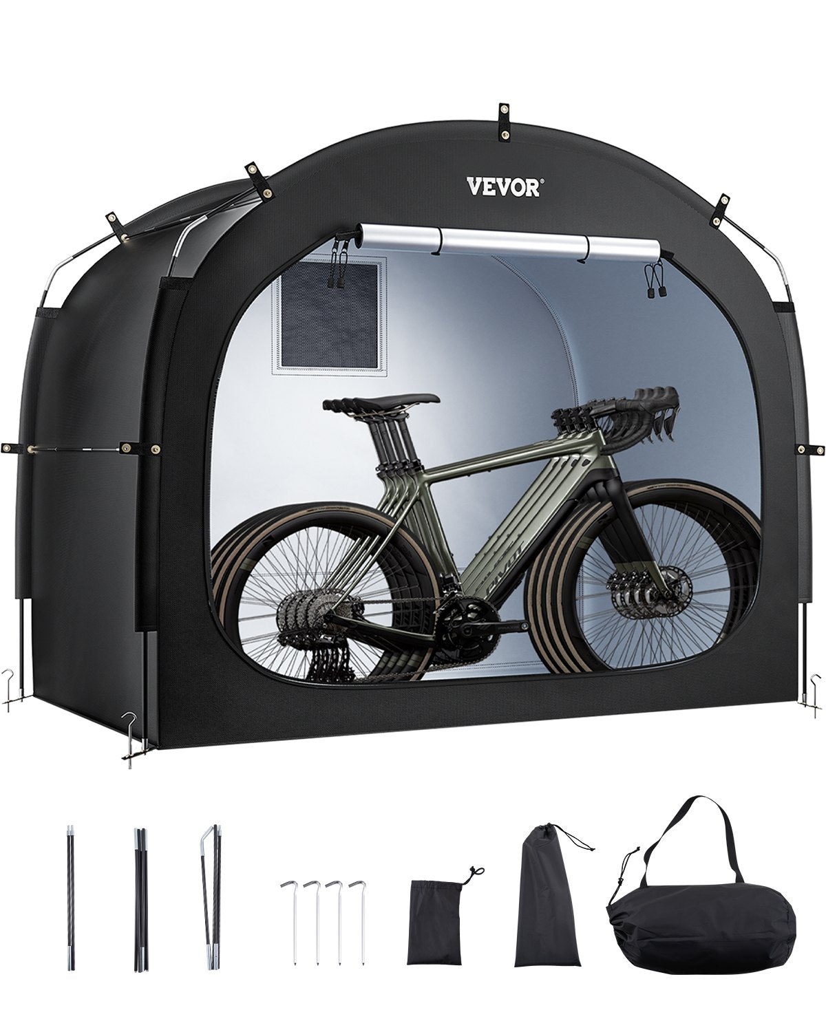 VEVOR Outdoor Bike Storage Tent Spacious Waterproof Bike Tent for 4 to 5 Bikes