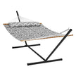 VEVOR Two Person Hammock with Stand Included Heavy Duty 480lb Capacity, Double Hammock with 12 FT Steel Stand and Portable Carrying Bag and Pillow, Freestanding Hammock for Outdoor Patio Yard Beach