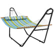 VEVOR Two Person Hammock with Stand Included Heavy Duty 480lb Capacity, Double Hammock with Portable Steel Stand and Carrying Bag and Pillow, Freestanding Hammock for Outdoor Patio Yard Beach