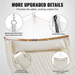 VEVOR Double Quilted Fabric Hammock, 12 FT Double Hammock with Curved Spreader Bars, 2 Person Quilted Hammock with Detachable Pillow and Chains for Camping Outdoor Patio Yard Beach, 480 lbs Capacity